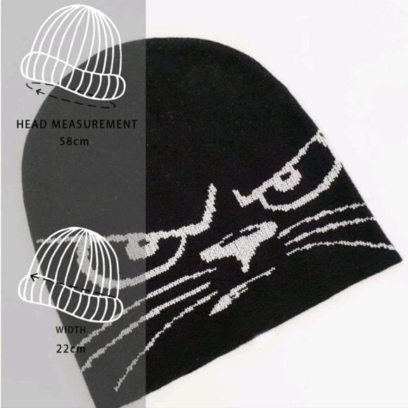 Grumpy Cat Knit Beanie - Picture 7 of 9